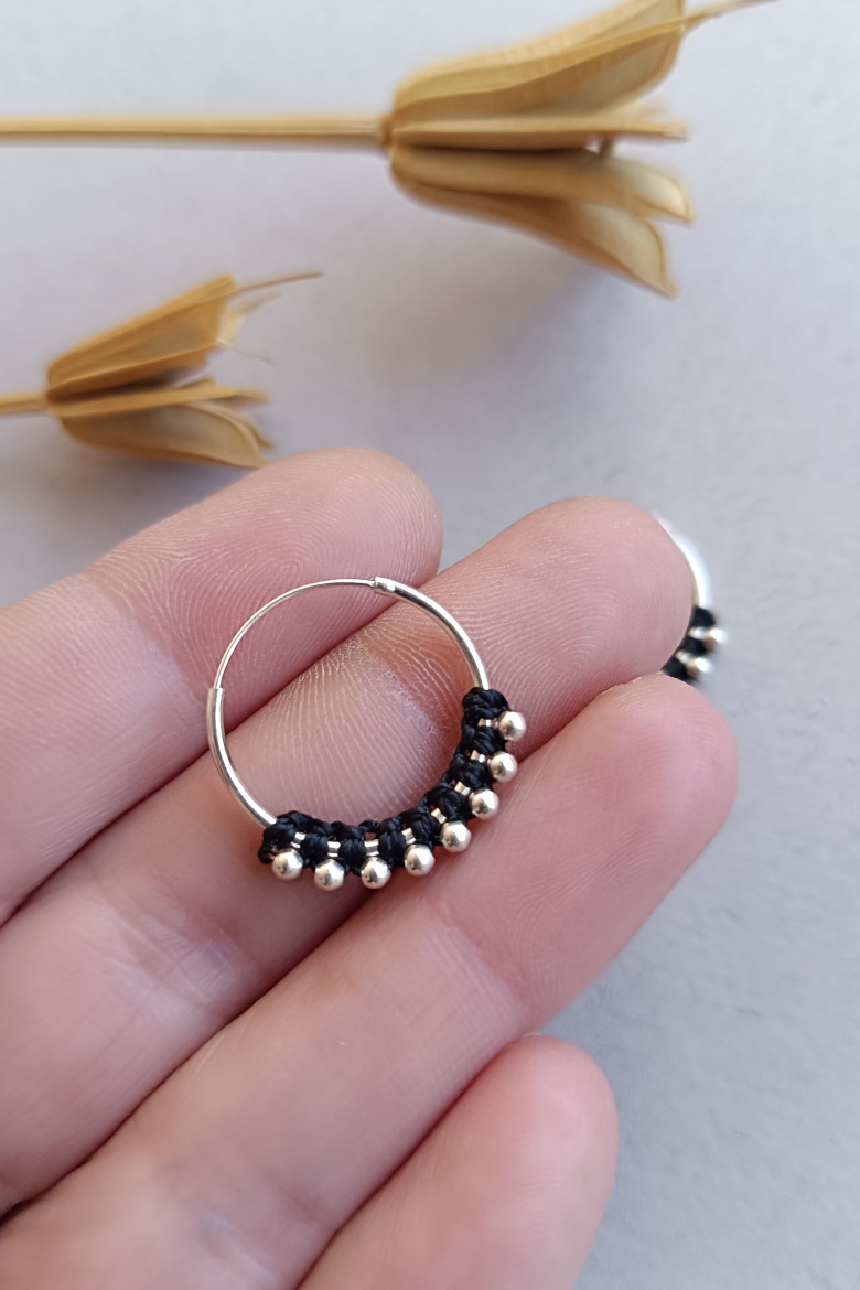 Pendientes Aro Plata de Ley (20 mm)/ Silver Hoop Earrings (20mm) - Imagen 4