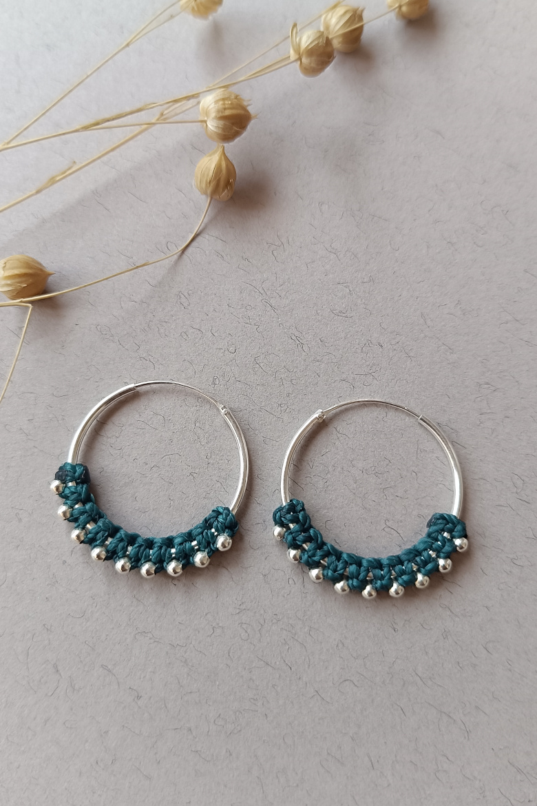 Pendientes Aro Plata de Ley (25mm)/ Silver Hoop Earrings (25mm) - Imagen 10