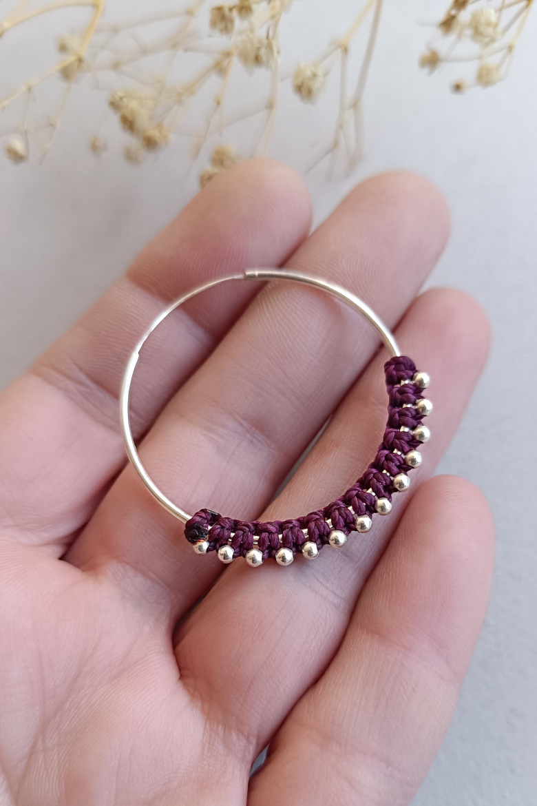 Pendientes Aro Plata de Ley (35mm)/ Silver Hoop Earrings (35mm) - Imagen 3