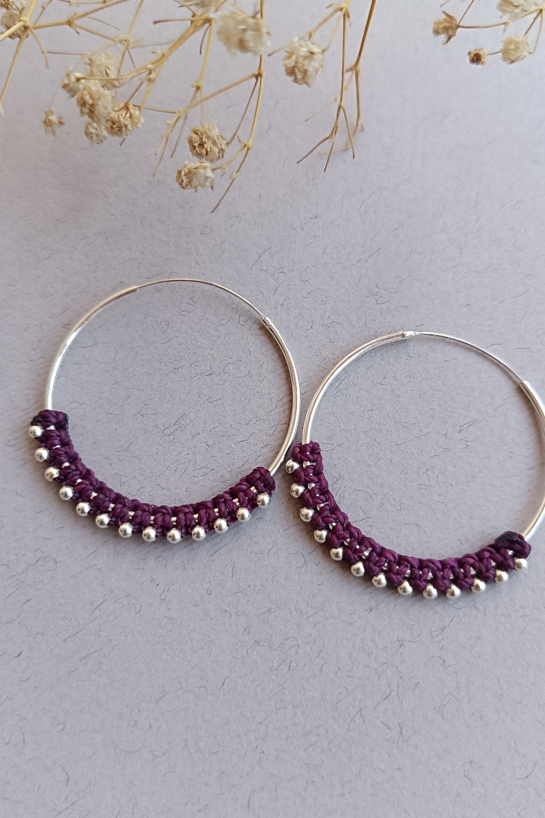 Pendientes Aro Plata de Ley (35mm)/ Silver Hoop Earrings (35mm) - Imagen 4