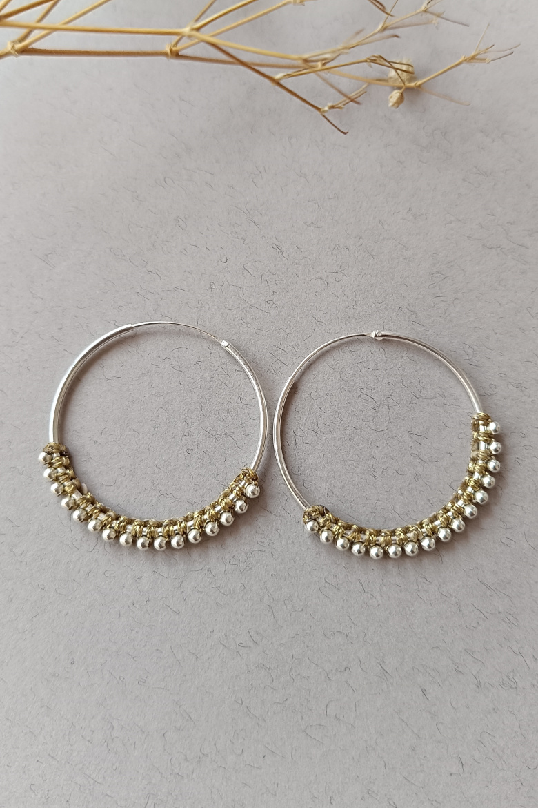 Pendientes Aro Plata de Ley (35mm)/ Silver Hoop Earrings (35mm) - Imagen 5