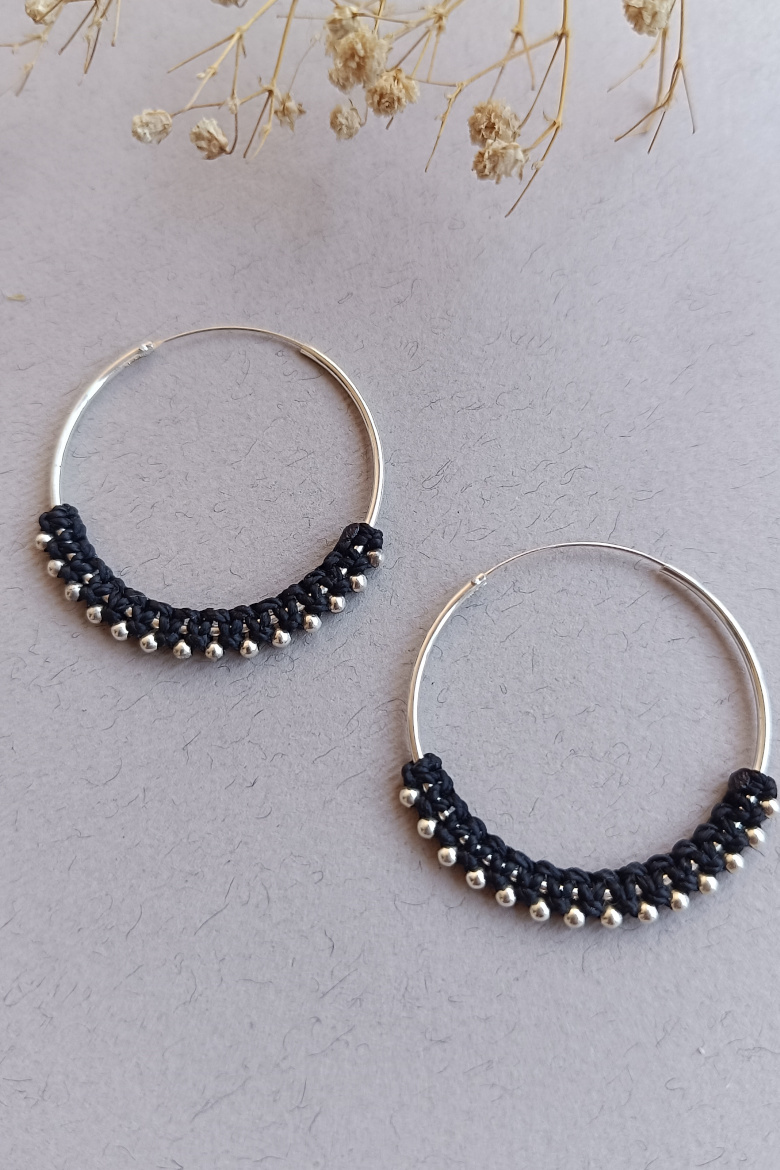 Pendientes Aro Plata de Ley (35mm)/ Silver Hoop Earrings (35mm) - Imagen 7