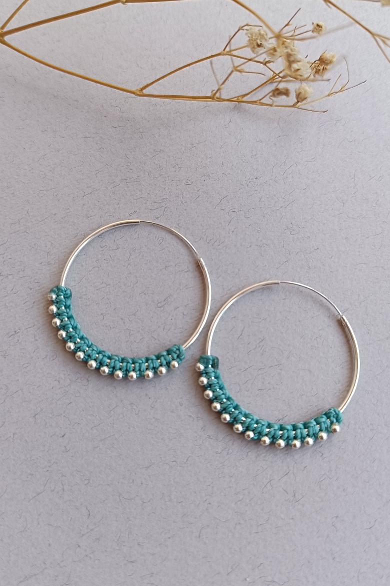 Pendientes Aro Plata de Ley (35mm)/ Silver Hoop Earrings (35mm) - Imagen 8