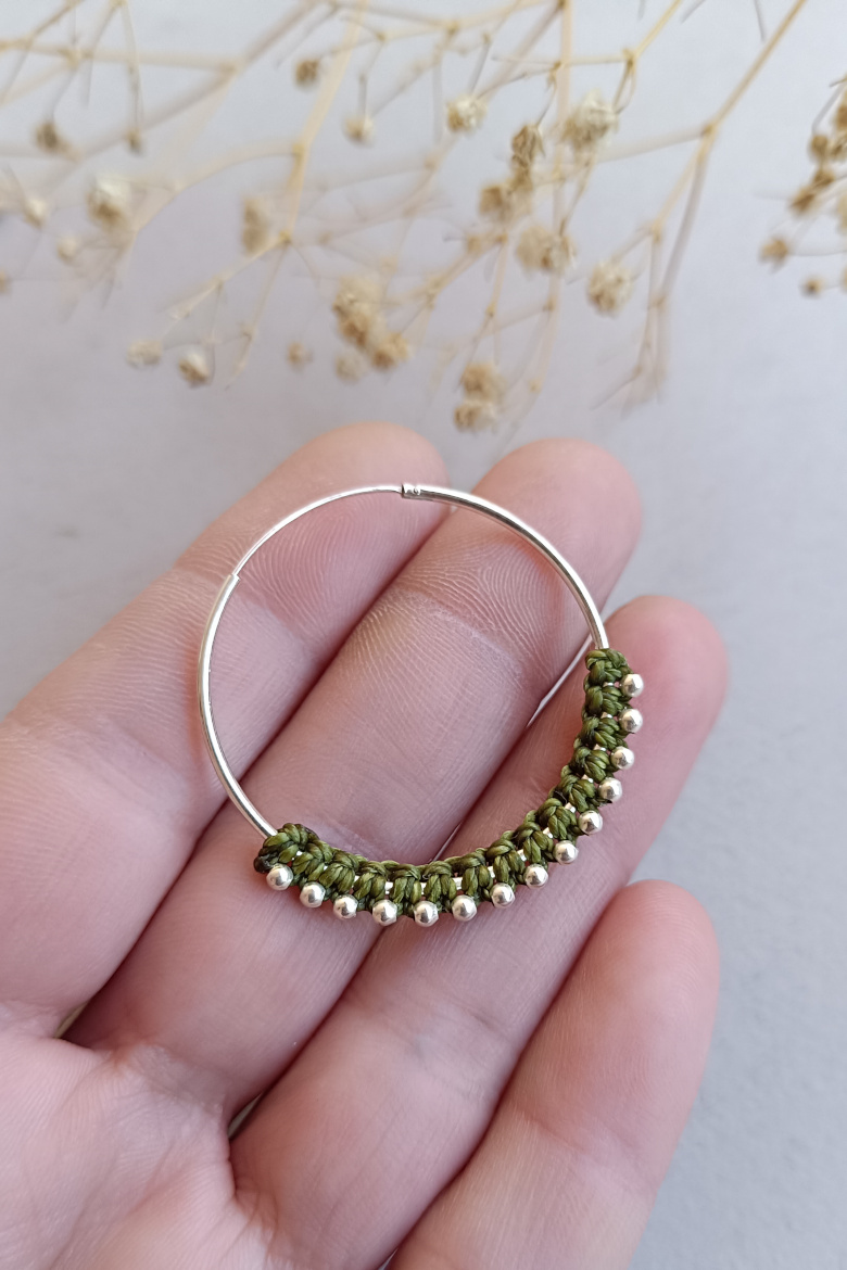 Pendientes Aro Plata de Ley (35mm)/ Silver Hoop Earrings (35mm) - Imagen 9