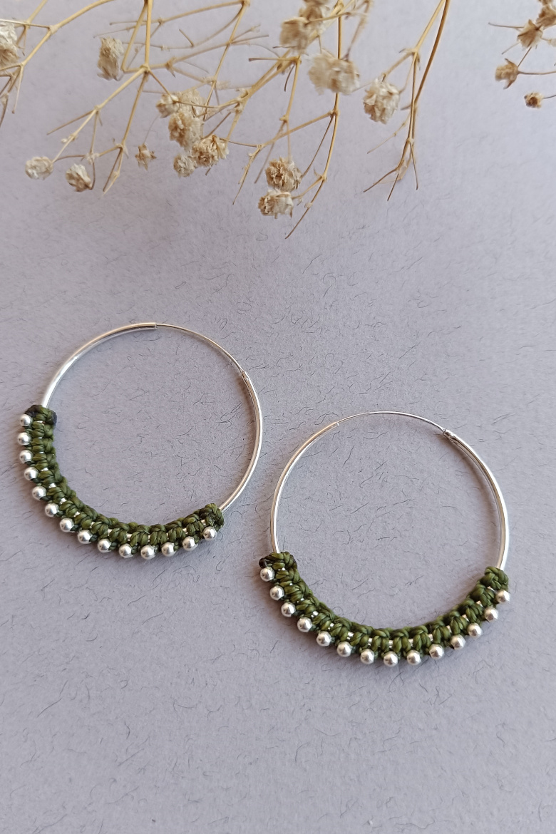 Pendientes Aro Plata de Ley (35mm)/ Silver Hoop Earrings (35mm) - Imagen 10