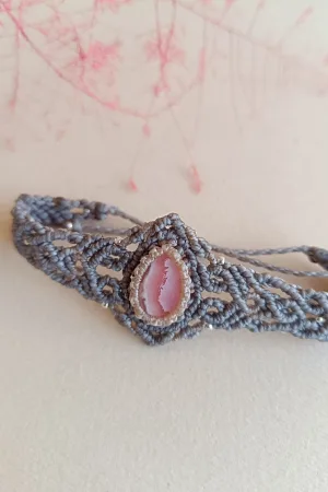 Pulsera NORMAL Rodocrosita Gris/ Rhodochrosite Bracelet