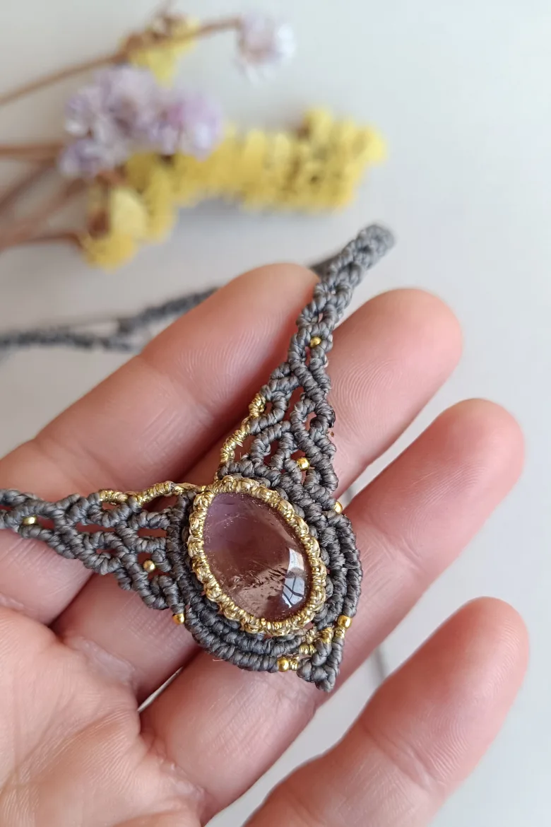 Collar CHOKER con Ametrino / Ametrine Necklace - Imagen 3