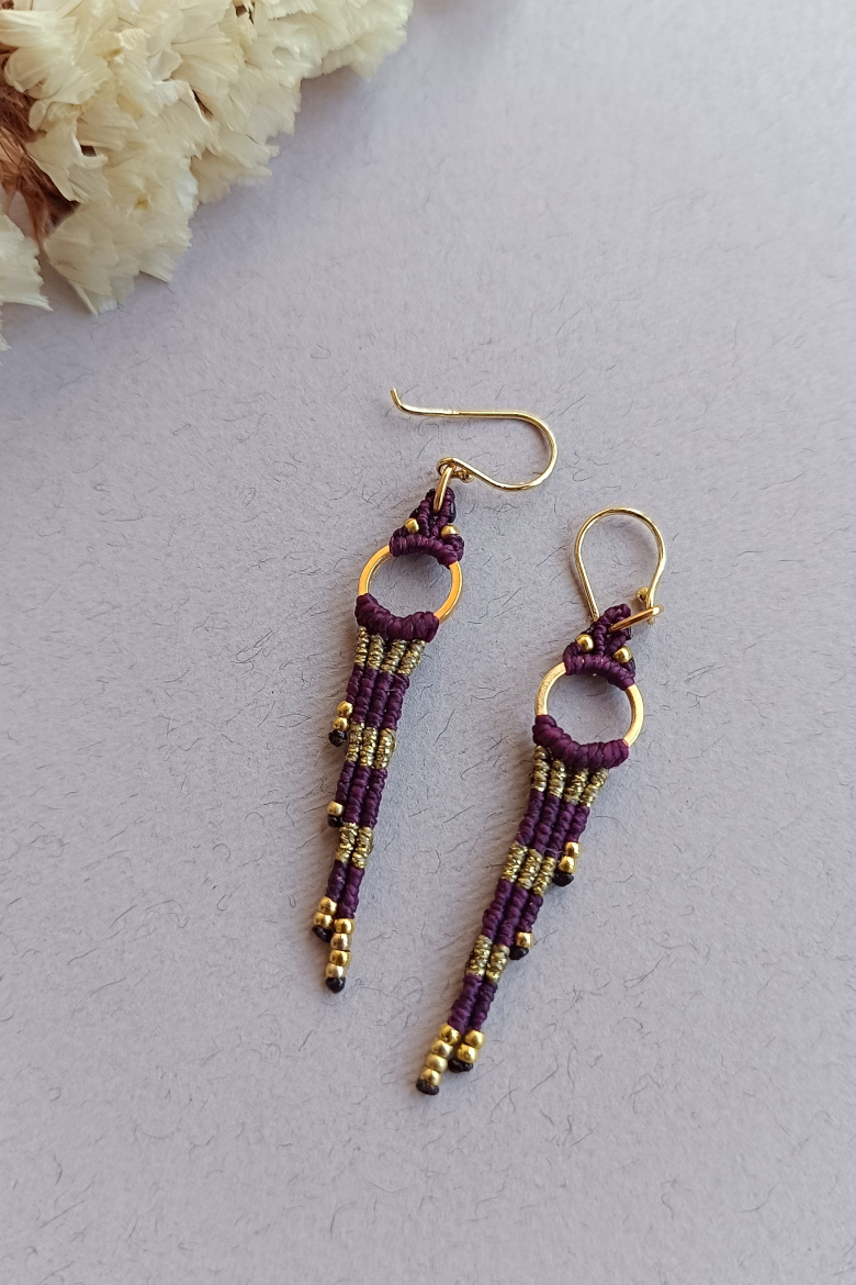 Pendientes ANTARA dorado / ANTARA gold Earrings - Imagen 4