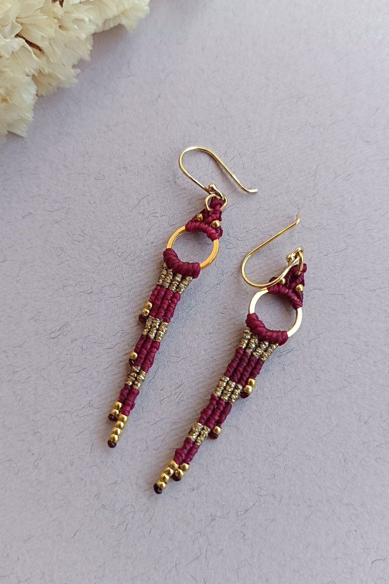 Pendientes ANTARA dorado / ANTARA gold Earrings - Imagen 5