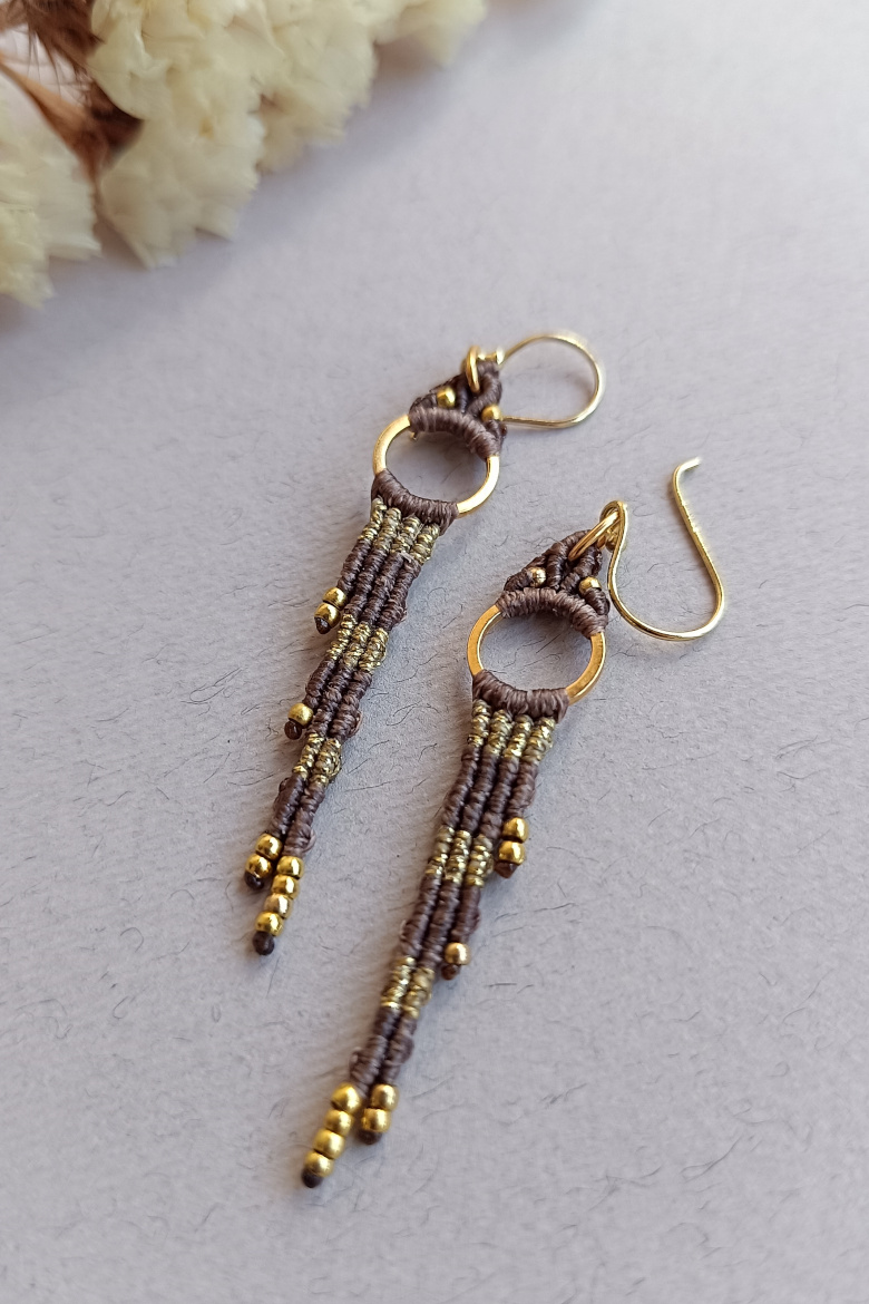 Pendientes ANTARA dorado / ANTARA gold Earrings - Imagen 7