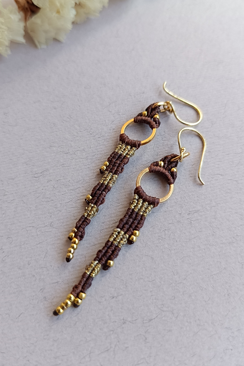 Pendientes ANTARA dorado / ANTARA gold Earrings - Imagen 9