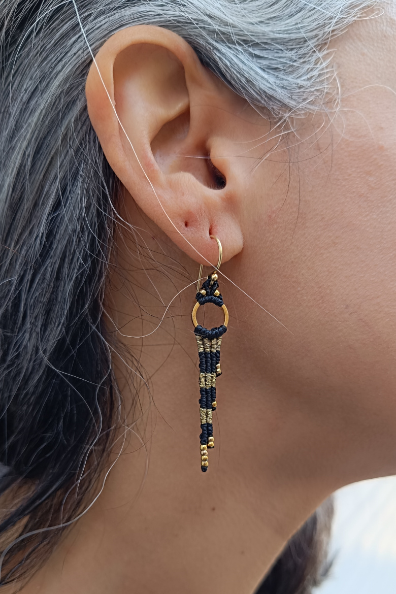 Pendientes ANTARA dorado / ANTARA gold Earrings - Imagen 3