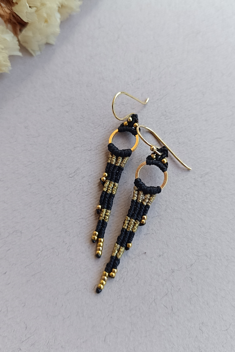 Pendientes ANTARA dorado / ANTARA gold Earrings - Imagen 2