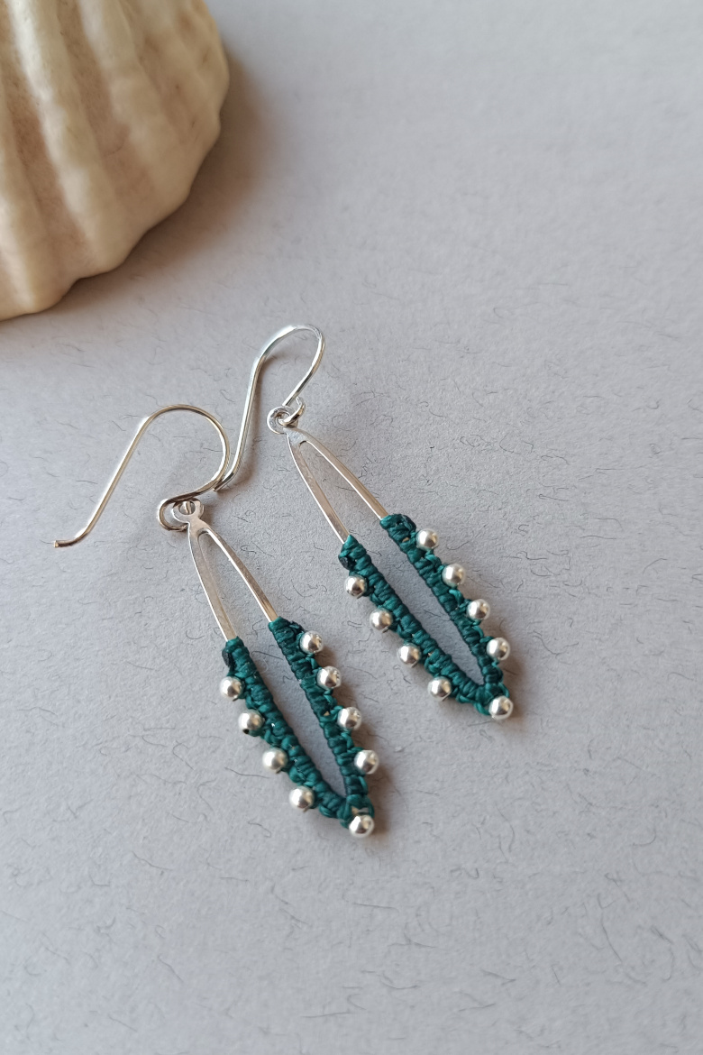 Pendientes Órbita Plata de Ley 925/ Orbit Silver Earrings - Imagen 8