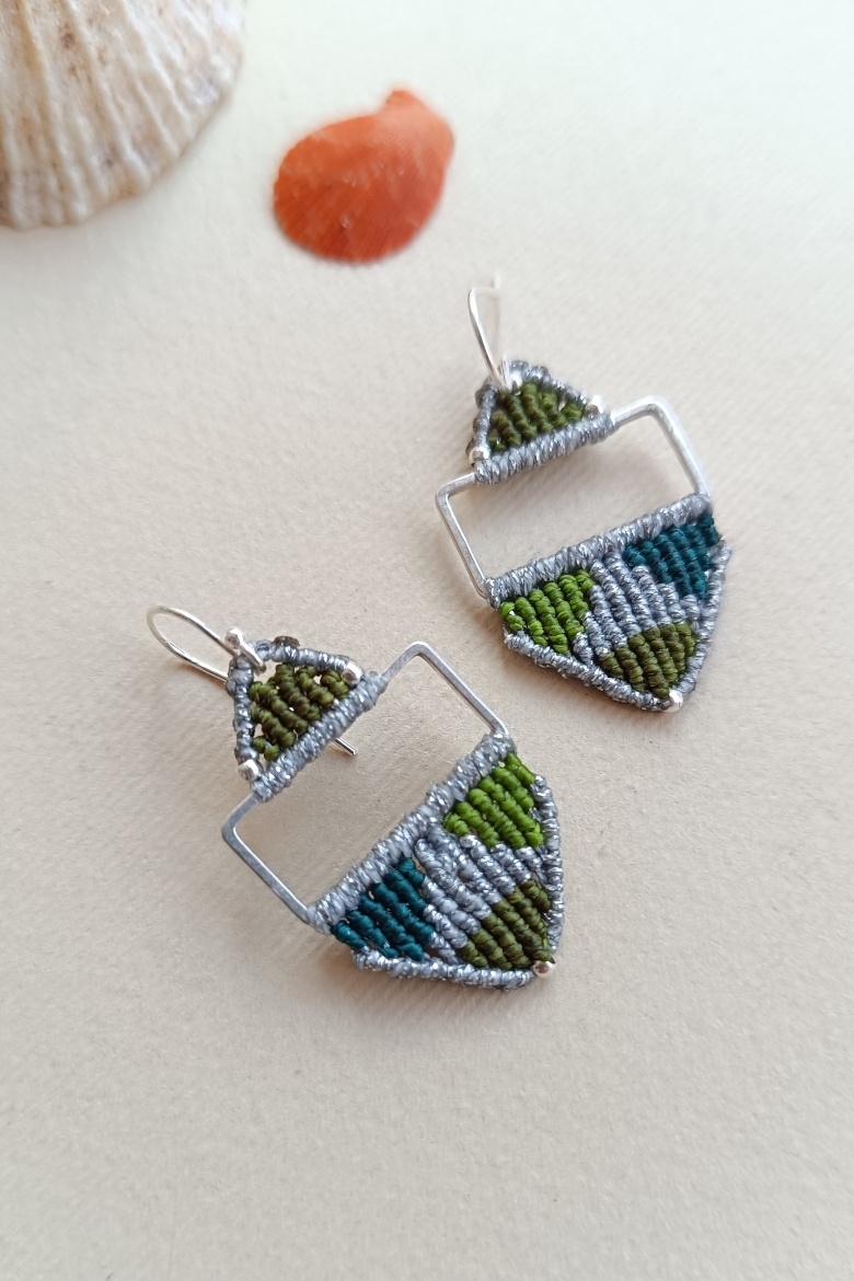 Pendientes KILIM plateado / KILIM Earrings