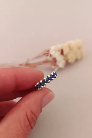 ANILLO de macramé con Plata de Ley 925 / Macrame & Silver ring