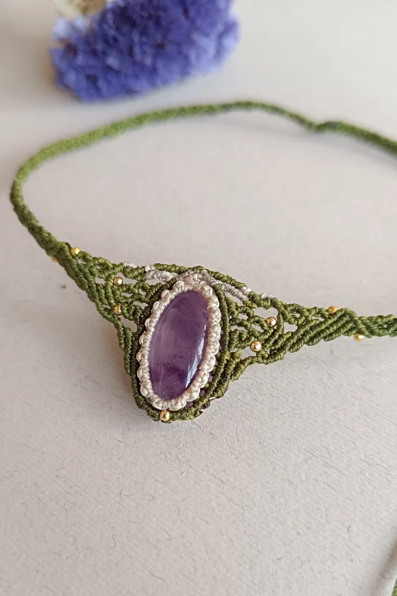 Collar CHOCKER S Amatista / Amethyst Necklace - Imagen 7