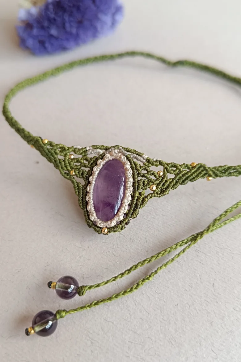 Collar CHOCKER S Amatista / Amethyst Necklace - Imagen 2