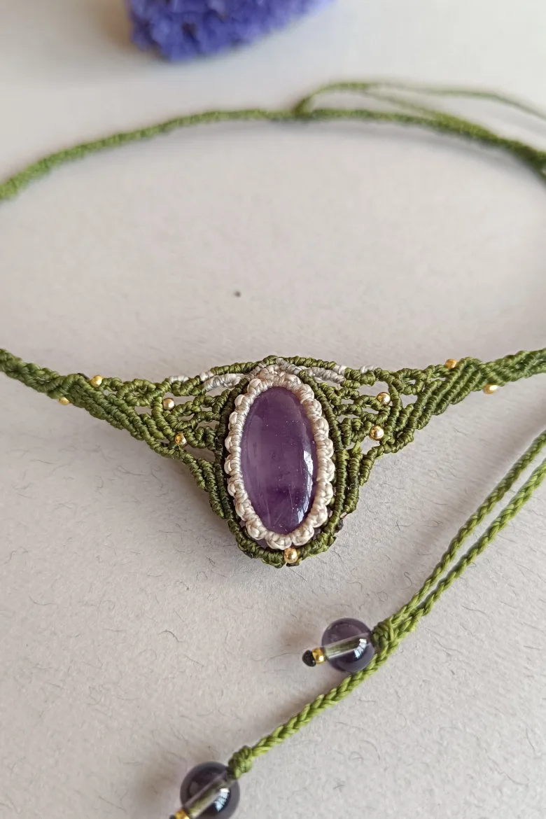 Collar CHOCKER S Amatista / Amethyst Necklace - Imagen 8