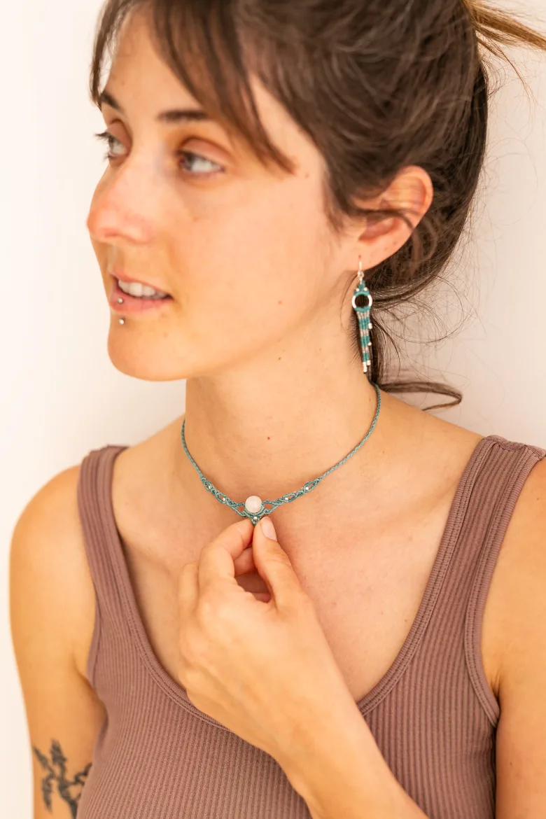 Collar ONA con Piedra Luna / Moon Stone Necklace - Imagen 2