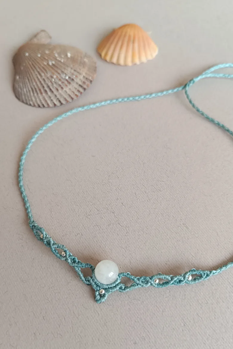 Collar ONA con Piedra Luna / Moon Stone Necklace - Imagen 5