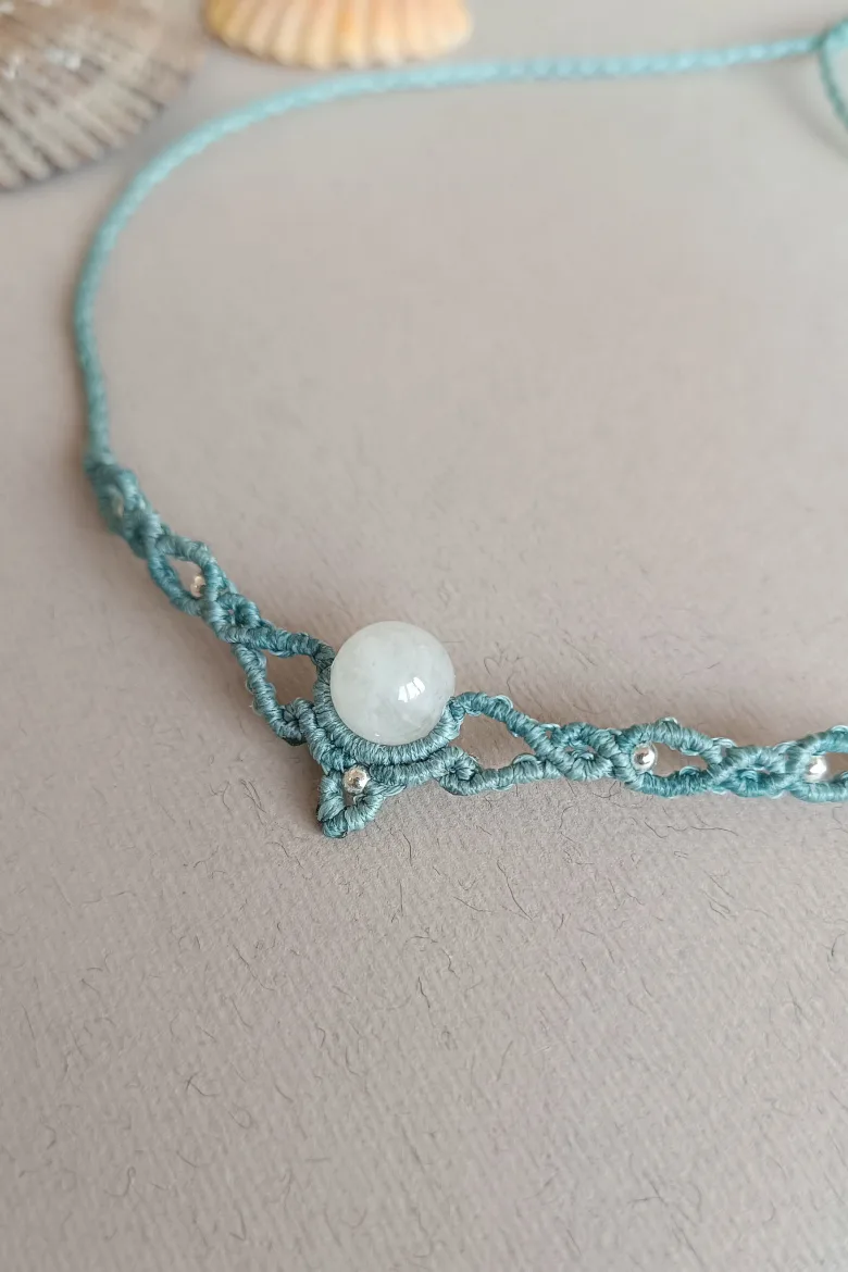 Collar ONA con Piedra Luna / Moon Stone Necklace - Imagen 6