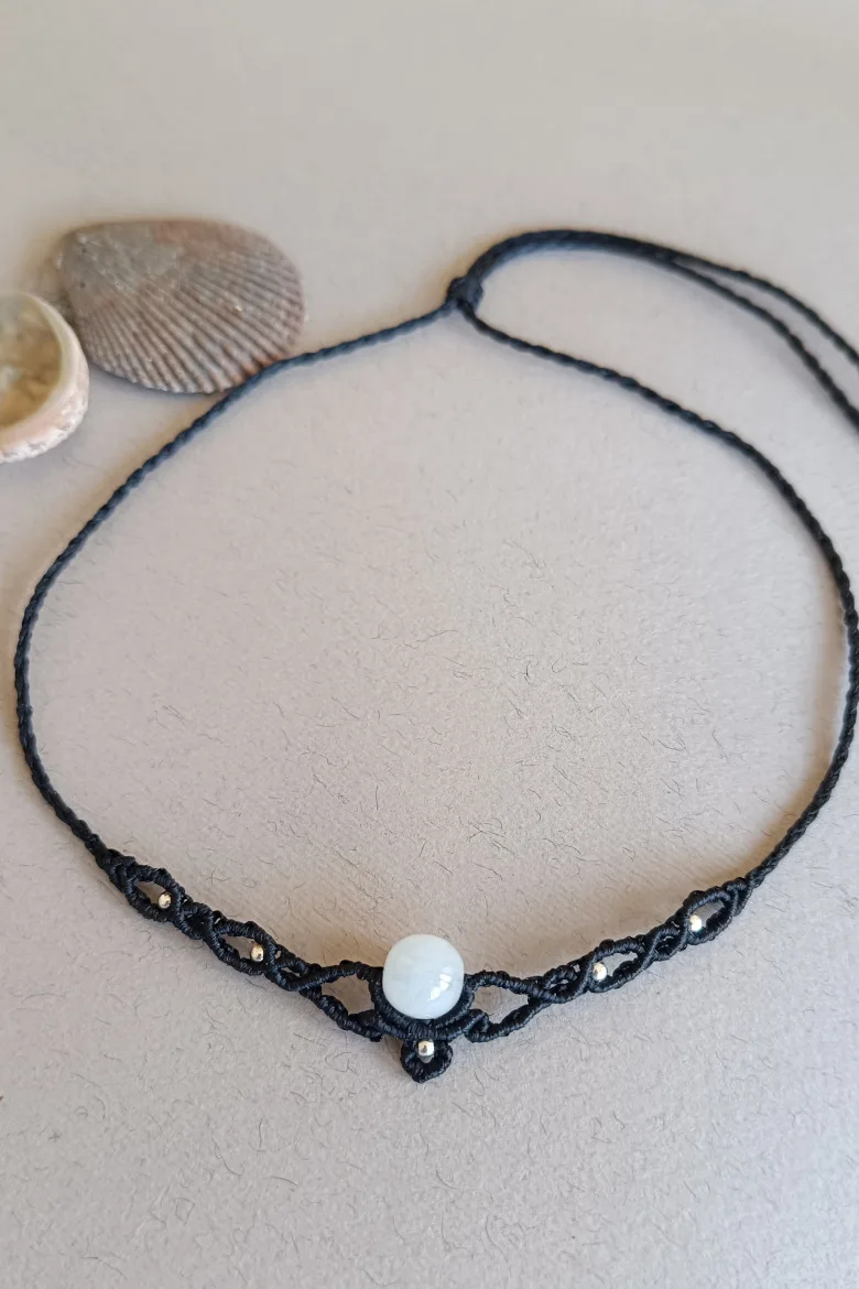 Collar ONA con Piedra Luna / Moon Stone Necklace - Imagen 8