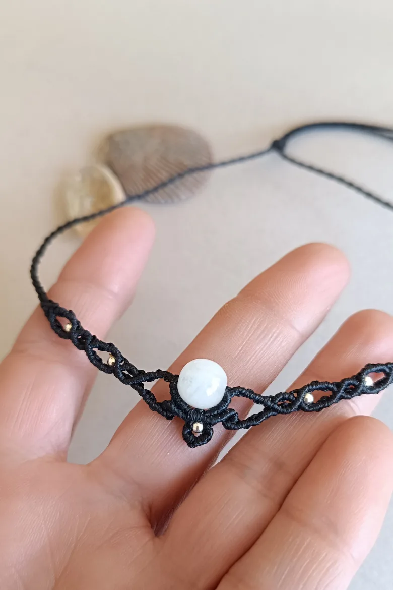 Collar ONA con Piedra Luna / Moon Stone Necklace - Imagen 13