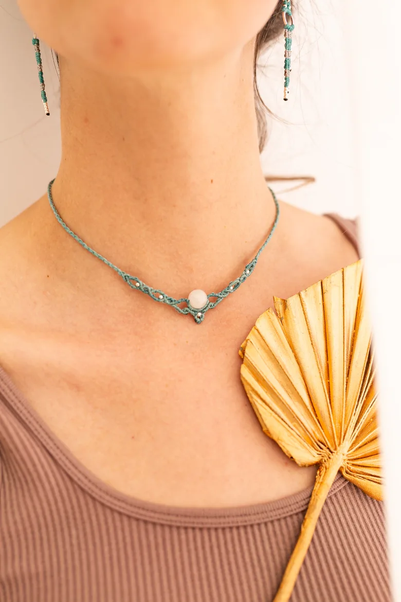 Collar ONA con Piedra Luna / Moon Stone Necklace - Imagen 10