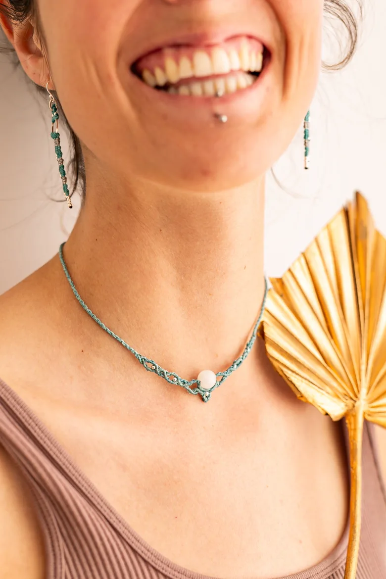 Collar ONA con Piedra Luna / Moon Stone Necklace - Imagen 11