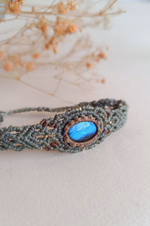 Pulsera NORMAL Labradorita Verde / Labradorite Bracelet