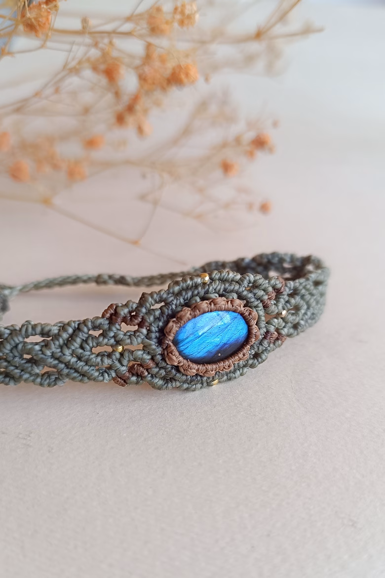 Pulsera NORMAL Labradorita Verde / Labradorite Bracelet